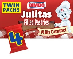 Bimbo Julitas Filled Pastries With Milk Caramel (Dulce De Leche) 11.28 oz – 4 Pk