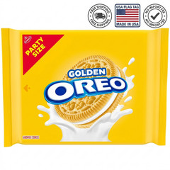 OREO Golden Sandwich Cookies, Party Size, 24.16 oz