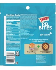 ⚪️New Skippy PB Bites Girl Scouts Adventurefuls Caramel Cookie Protein Bag 5.5oz