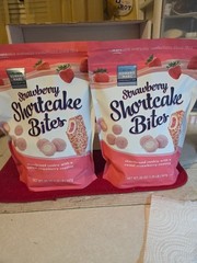 2-PACK Edward Marc Strawberry Shortcake Bites, Shortbread Cookies 20 Oz each bag