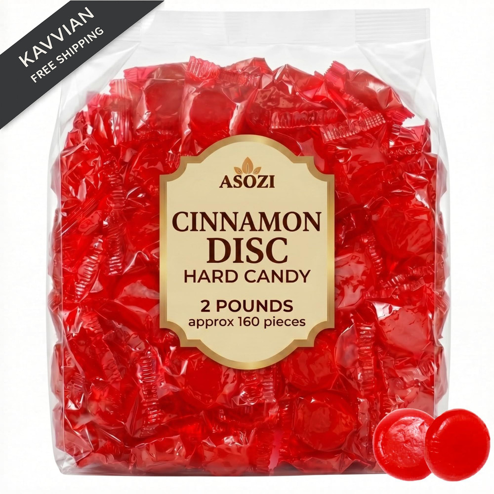 Cinnamon Discs Hard Candy 2 lb – Individually Wrapped Medium, Red