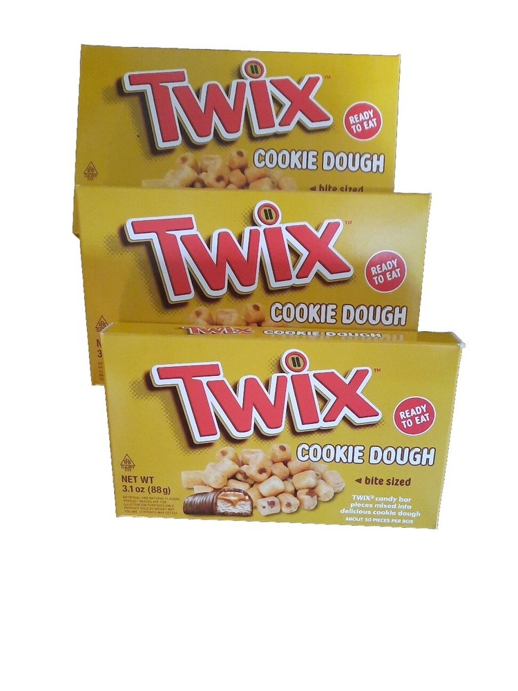 Twix Cookie Dough Bite Size Snacks 3.1 oz each 3 Boxes