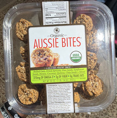 Aussie Bites Organic Cookie Bites USDA Organic Honey Coconut Apricot 850g Tub