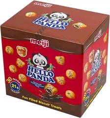 MEIJI Hello Panda Chocolate Filled Biscuits 30 x21g Kids Break Lunch Sweet Snack