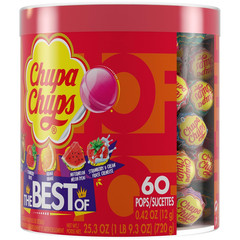 Chupa Chups ‘Best Of’ Holiday Candy Lollipop Variety Assortment, 5 Flavors, Indi
