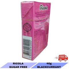 6x 40g Ricola Swiss Alpine Herb Sugar Free Blackcurrant Soothing Refreshment
