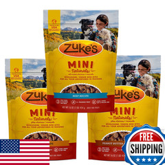 Zuke Mini Naturals Dog Treats – Chicken, Beef, Peanut Butter – 3x 16oz Pack