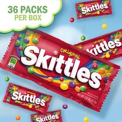 SKITTLES Original Summer Chewy Candy Packs, 36 Ct Bulk Candy Box