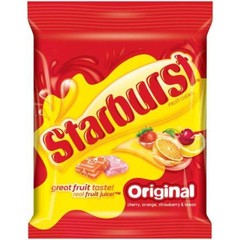 6x Starburst Original Fruit Chews Candy Bag Bulk Sweet Treats New Sealed 7.2oz