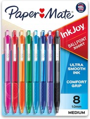 Paper Mate InkJoy 300RT Ballpoint Pen, Assorted Ink, Medium (8 Count)