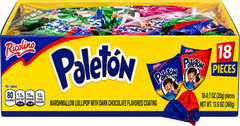 Ricolino Paleton 18 Count Marshmallow Chocolate Lollipop Mexican Candy