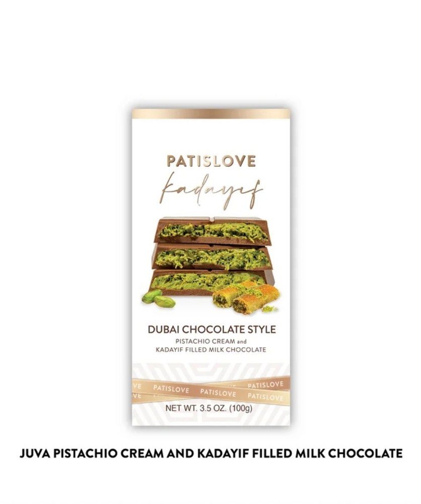 Patislove Dubai Pistachio & Kadayif Milk Chocolate 100g – Halal Gift Bar