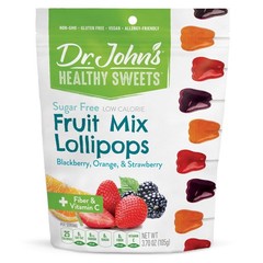 Dr. John’s Sugar Free Candy, Healthy Lollipops 14 Count (Pack of 1), orange