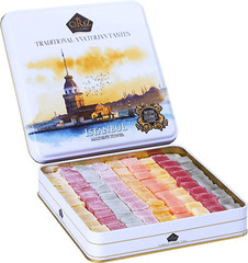 Cerez Pazari Turkish Delight Candy Gift Basket 2 Lbs, Lokum Dessert Christmas