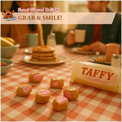 GLAZED DONUT TAFFY ~ Sweet Mornings ~ 1/2lb ~ SHIPS FREE