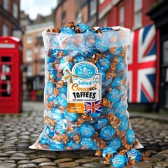 Bulk Salted Caramel Toffees 88.18 Oz – Chewy Butter Toffee Candy, English Sweets