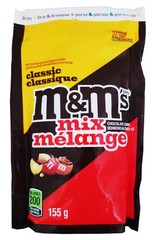M&M’s Classic Mix Pack, Milk Chocolate, Peanut Butter, Peanuts Center, 185g