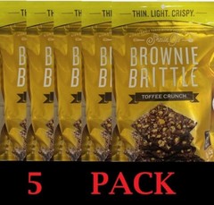 5x Sheila G’s Brownie Brittle TOFFEE CRUNCH Cookie Snack Thins 5 oz Bag – 5 PACK