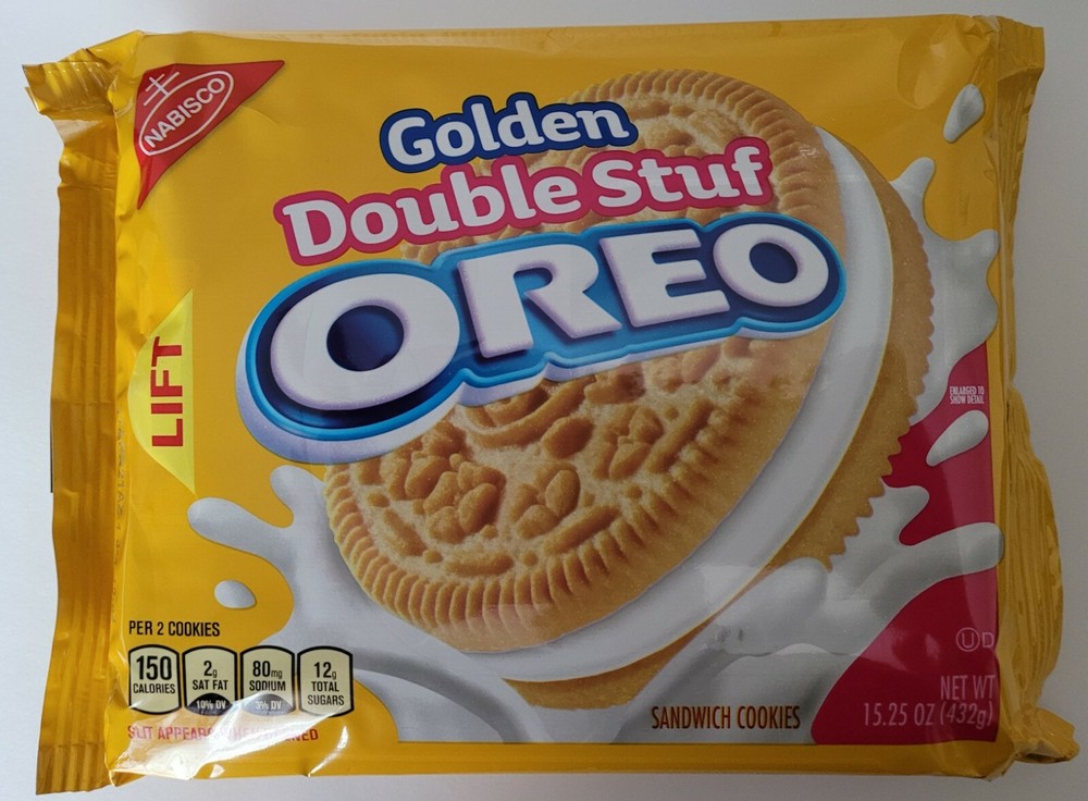 NEW Nabisco Oreo GOLDEN DOUBLE STUF SANDWICH Creme Cookies