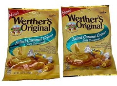 Lot of (2) Werther’s Original Salted Soft Caramel Creme 2.22oz Bags BB 10/31/24
