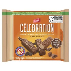 Leclerc Celebration Coffee & Milk Wafer Cookies 240 g. / 8.5 oz. x 4