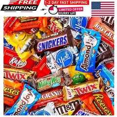 Bulk Chocolate Candy Mix – Individually Wrapped Fun Size Chocolate Bars & Treats