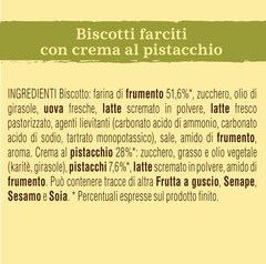 Mulino Bianco Biscuits, Pistachio Cream Filled, 168g
