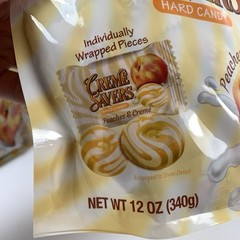 Creme Savers PEACHES & CREME Hard Candy SHARE SIZE – BUNDLE OF 2 (2x 12 Oz)