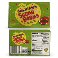 Caramel Apple Sugar Babies, Candy Coated Caramels, Nostalgic, Movie Theater Box,