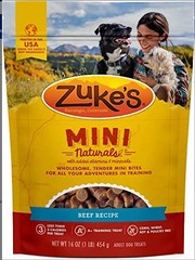 Zuke Mini Naturals Dog Treats – Chicken, Beef, Peanut Butter – 3x 16oz Pack