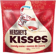 HERSHEY’S KISSES Candy Cane – Christmas Candy Stocking Stuffers, 180g