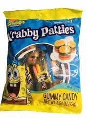 Spongebob Squarepants Krabby Patties Chewy Gummy Candy 2.54oz/72gm
