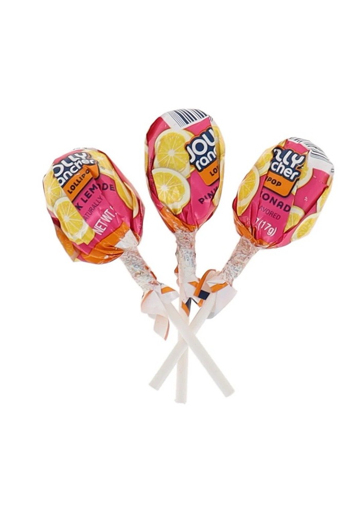 Jolly Rancher Lolli Pops Pink Lemonade Suckers Hard Candy 38+ Pieces 1.6 Pounds