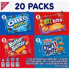 Classic Mix Variety Pack Oreo Chips Ahoy Nutter Butter Ritz Bits 20 Packs