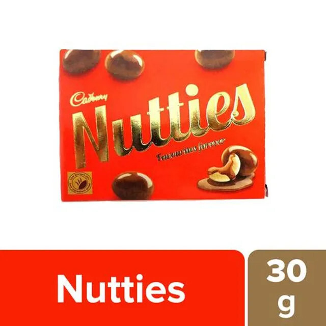 5 x Cadbury Nutties Chocolate 30 grams pack Vegetarian (1.05 oz) Chocolates