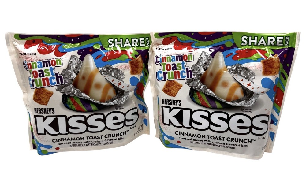 2x Packs HERSHEY’S KISSES Cinnamon Toast Crunch Flavored Candy 9oz Bags 03/2026