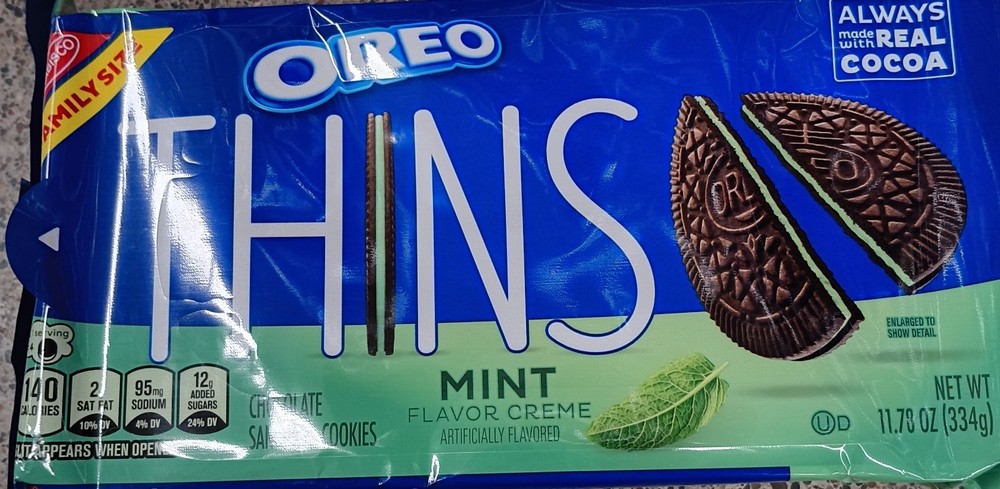 OREO Thins Mint Chocolate 11.78 oz Free Shipping