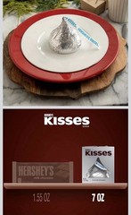 (5 PACK) HERSHEY’S KISSES Solid Milk Chocolate Candy Gift Box, 7 oz