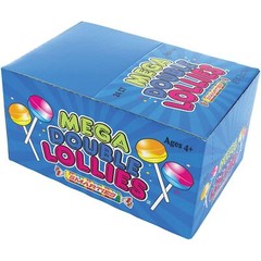 Smarties Double Lollies Mega Lollipops 24 Count Vegan Gluten Free Candy Treats
