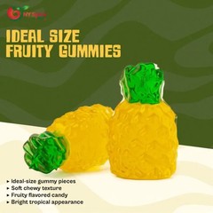 Premium 3D Gummy Pineapples Candy | Soft Chewy Tropical Fruit Sweets | Fun Treat