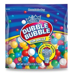 Gumball Machine Refill 0.5 Inch Assorted Bulk Bubblegum Balls 53 Ounce Pack of 1