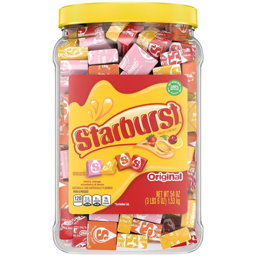 Starburst Chewy Candy Bulk Jar, Original Fruity Candy, 3.3 lbs, 54 oz. NEW!