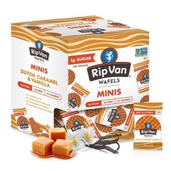 Rip Van Wafels Dutch Caramel Mini Stroopwafels, Low Carb 32 Count (Pack of 1)