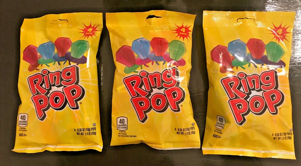 Ring Pop Bag 4-0.35 OZ (10g), Net Wt 1.4 (40g)