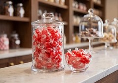 Jumbo Cherry Candy Balls with Gum Center – 1 lb Bulk Bag of Fresh Individuall…