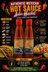 Salsa Huichol Mexican Hot Sauce 2-Pack Nayarit Flavor 6.5 oz