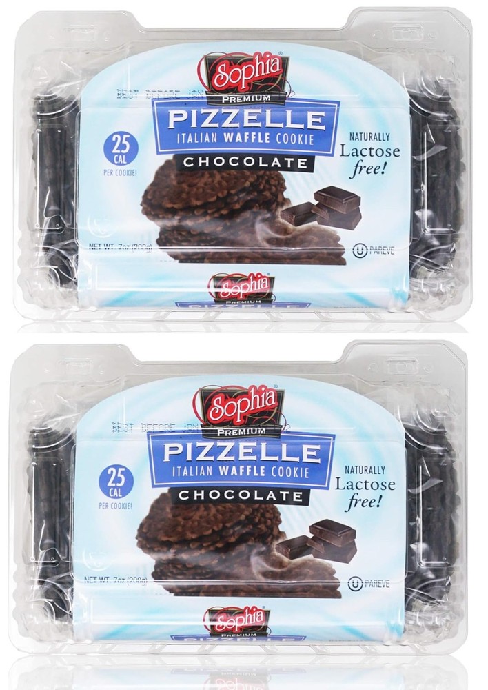 SOPHIA Wafers Cookie Crispy PIZZELLE CHOCOLATE 2 PACK x 198g ❗Lactose free❗