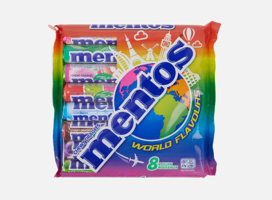Mentos World Flavours Chewing Gum MIX Flavored Chewy Candies 8 x 37 g (1.31 oz)