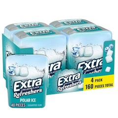 EXTRA Gum Refreshers Polar Ice Bulk Chewing 40 Count (Pack of 4),