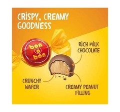 Bon o Bon Traditional Chocolate Filled with Peanut Butter, 450g(Box of 30 units)
